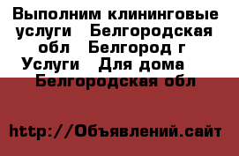 Выполним клининговые услуги - Белгородская обл., Белгород г. Услуги » Для дома   . Белгородская обл.